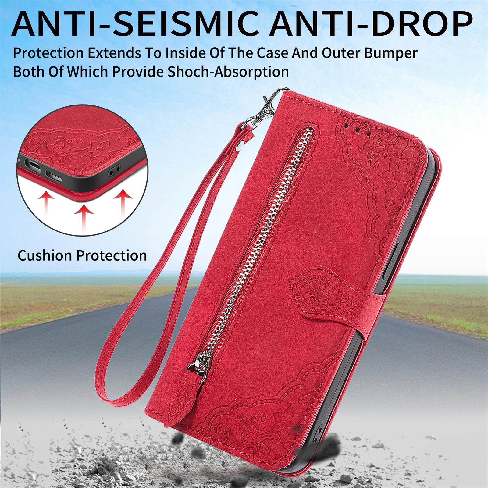 For Xiaomi Redmi Note 13 5G Leather Case Zipper Wallet Stand Flip Phone Cover For Xiaomi Redmi Note 13 5G Leather Case Zipper Wallet Stand Flip Phone Cover
